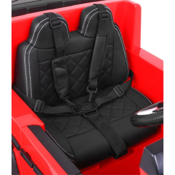 Auto Mercedes G63 6x6 MP4 dla dzieci Czerwony + 2 Pedały gazu + Regulacja siedzenia + MP4 + LED + Bagażnik + Kufer dla rodzica